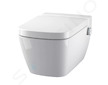 Geberit Duofix - Modul pro závěsné WC s tlačítkem Sigma20, bílá/lesklý chrom + Tece One - sprchovací toaleta a sedátko, Rimless,