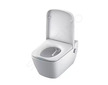 Geberit Duofix - Modul pro závěsné WC s tlačítkem Sigma20, bílá/lesklý chrom + Tece One - sprchovací toaleta a sedátko, Rimless,