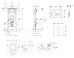 Geberit Duofix - Modul pro závěsné WC s tlačítkem Sigma20, bílá/lesklý chrom + Villeroy Boch - WC a sedátko, DirectFlush, SoftCl