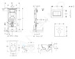 Geberit Duofix - Modul pro závěsné WC s tlačítkem Sigma30, bílá/lesklý chrom + Villeroy Boch - WC a sedátko, DirectFlush, SoftCl