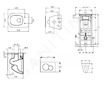 Geberit Duofix - Set předstěnové instalace, klozetu a sedátka Ideal Standard Tesi, tlačítka Sigma01, Rimless, SoftClose, alpská 