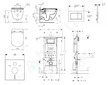 Geberit Duofix - Set předstěnové instalace, klozetu a sedátka Ideal Standard Tesi, tlačítka Sigma30, Rimless, SoftClose, matný c