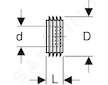 Geberit Příslušenství - Manžeta pro připojení splachovací trubky, d 45 mm, D 60 mm 119.668.00.1
