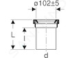 Geberit Příslušenství - Připojovací trubka s manžetou, d 110 mm 152.435.16.1