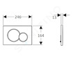 Geberit Sigma01 - Ovládací tlačítko splachování, lakovaný matný chrom 115.770.JQ.5
