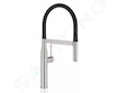 Grohe Essence - Dřezová baterie s flexibilním ramenem s přepínačem, supersteel 30294DC0