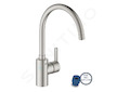 Grohe Feel - Dřezová baterie, supersteel 32670DC2