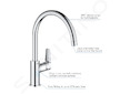 Grohe Start Edge - Dřezová baterie, chrom 30529001