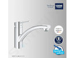 Grohe Swift - Dřezová baterie, chrom 30358000