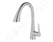 Grohe Zedra - Dřezová baterie s výsuvnou sprškou, supersteel 32294DC2