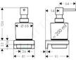 Hansgrohe AddStoris - Dávkovač mýdla s držákem, matné sklo/chrom 41745000