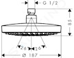 Hansgrohe Croma Select S - Hlavová sprcha 180, 2 proudy, chrom 26522000