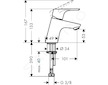 Hansgrohe Focus E2 - Umyvadlový ventil, EcoSmart, chrom 31130000