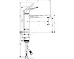 Hansgrohe Focus M42 - Dřezová baterie M423-H120 sklopná pod okno, chrom 71807000