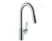 Hansgrohe Focus M42 - Dřezová baterie M429-H220 s výsuvnou sprškou, chrom 71800000