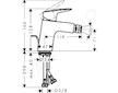 Hansgrohe Logis - Bidetová baterie 70 s odtokovou soupravou s táhlem, chrom 71203000