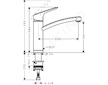 Hansgrohe Logis - Dřezová baterie sklopná pod okno, chrom 71833000