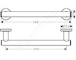 Hansgrohe Logis Universal - Madlo, délka 35 cm, chrom 41713000