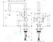 Hansgrohe M54 - Dřezová baterie Talis U 220, s uzavíracím ventilem pro spotřebič, chrom 72807000