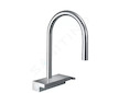 Hansgrohe M81 - Dřezová baterie Aquno Select s výsuvnou sprškou a plochým sprchovým proudem, sBox, chrom 73831000