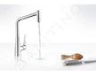 Hansgrohe Metris New - Dřezová baterie s výsuvnou sprškou, chrom 14820000