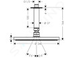 Hansgrohe Raindance S - Hlavová sprcha PowderRain 240, s přívodem od stropu 10 cm, chrom 27620000