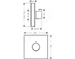 Hansgrohe Shower Select Glass - Termostatická baterie HighFlow pod omítku, bílá/chrom 15734400