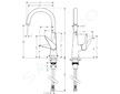 Hansgrohe Talis M51 - Dřezová baterie, chrom 72810000