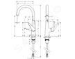 Hansgrohe Talis M51 - Dřezová baterie, EcoSmart, chrom 72816000