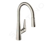 Hansgrohe Talis M51 - Dřezová baterie M5116-H200 s výsuvnou sprškou, sBOX, vzhled nerezu 73851800