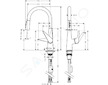 Hansgrohe Talis M51 - Dřezová baterie s výsuvnou sprškou, chrom 72813000