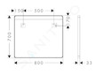 Hansgrohe Xarita Lite Q - Zrcadlo s LED osvětlením, 70x80 cm, matná bílá 54958700