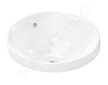 Hansgrohe Xuniva S - Umývátko, průměr 40 cm, s přepadem, bez otvoru pro baterii, bílá 60155450