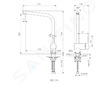 Ideal Standard Ceralook - Dřezová baterie, černá BC174XG