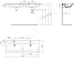 Ideal Standard Connect Air - Dvojumyvadlo nábytkové 134x16x46 cm, Ideal Plus, bílá E0272MA