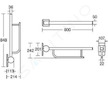 Ideal Standard Contour 21 - Sklopné madlo, bílá S6360AC