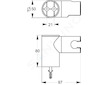 Ideal Standard Idealrain - Držák sprchy otočný, chrom B9468AA