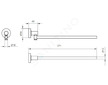 Ideal Standard IOM - Držák ručníku, otočný, délka 37 cm, ocel A7651GN