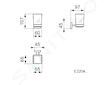 Ideal Standard IOM Square - Pohárek na kartáčky a pastu s držákem, matné sklo/chrom E2204AA