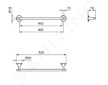 Ideal Standard La Dolce Vita - Držák ručníku, délka 53 cm, chrom T5497AA
