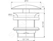 Ideal Standard Příslušenství - Neuzavíratelná výpusť, chrom J3291AA