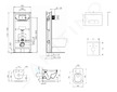 Ideal Standard ProSys - Set předstěnové instalace, klozetu a sedátka Tesi, tlačítka Oleas M1, bílá ProSys120M SP16