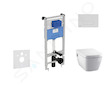 Ideal Standard ProSys - Set předstěnové instalace, sprchovací toalety a sedátka TECEone, tlačítka Oleas M1, Rimless, SoftClose, 