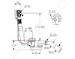 Kludi Rotexa - Vanová odtoková a přepadová souprava s napouštěním 2131500-00