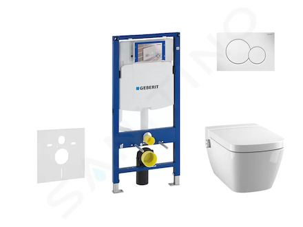 Geberit Duofix - Set předstěnové instalace, klozetu a sedátkaTece One, tlačítka Sigma01, Rimless, SoftClose, alpská bílá 111.300