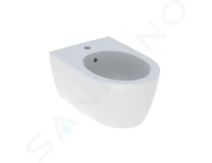 Geberit iCon - Závěsný bidet, otvor pro baterii, s přepadem, alpská bílá 501.898.JT.1