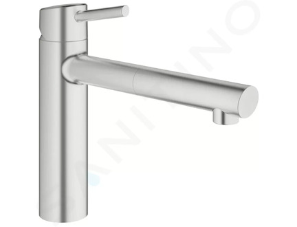 Grohe Concetto - Páková dřezová baterie, supersteel 31129DC1