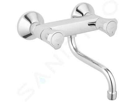 Grohe Costa - Dřezová baterie nástěnná, chrom 31187001