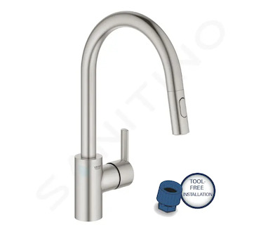 Grohe Feel - Dřezová baterie s výsuvnou sprškou, supersteel 31486DC1