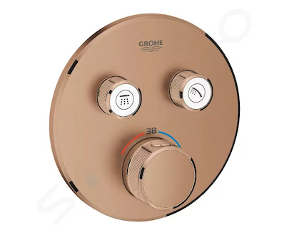 Grohe Grohtherm SmartControl - Termostatická sprchová baterie pod omítku, 2 ventily, kartáčovaný Warm Sunset 29119DL0